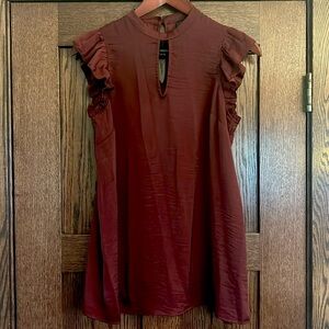 Mossimo Red Ruffled Sleeve Tank Top Women’s size Small